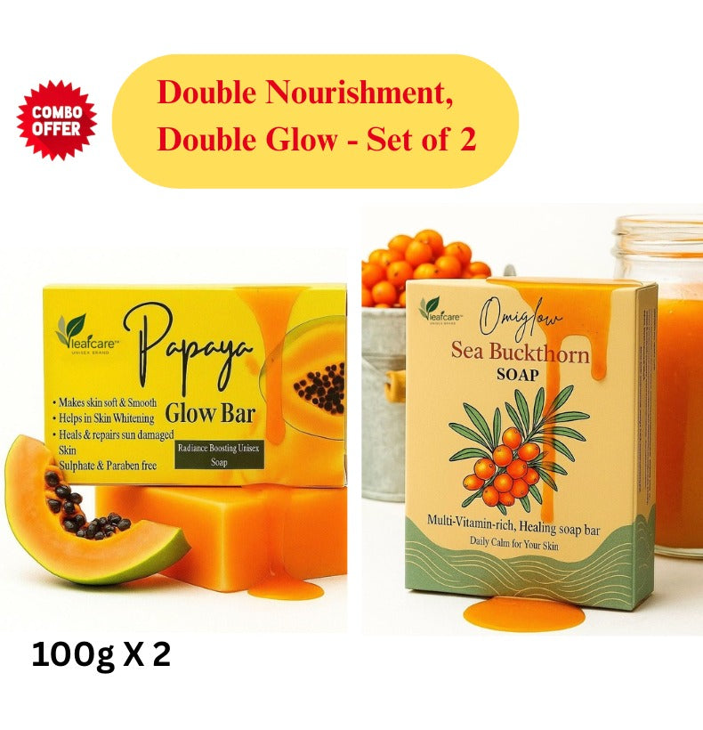 Complete Healing & Brightening Soap Combo: Sea Buckthorn + Papaya
